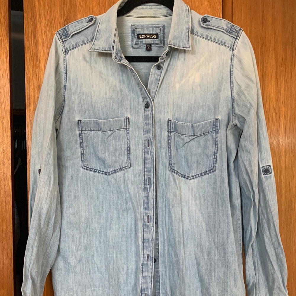 Express Denim Button Up
